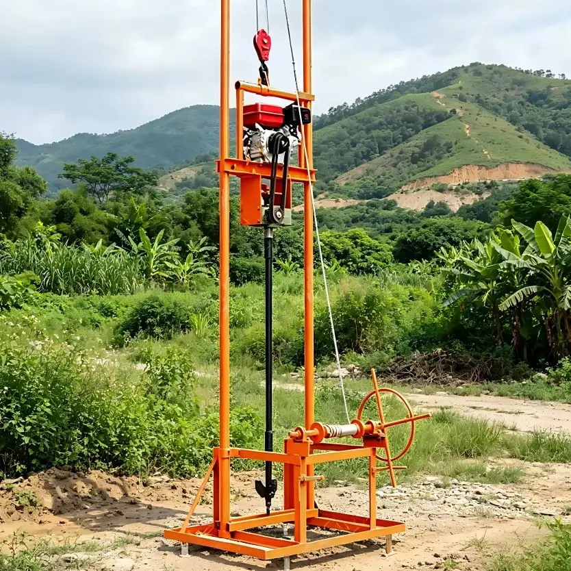 Customized Portable Fold Water Well Drilling Rig with Engine Pump 80m Drilling Machine High Performance Drilling Equipment