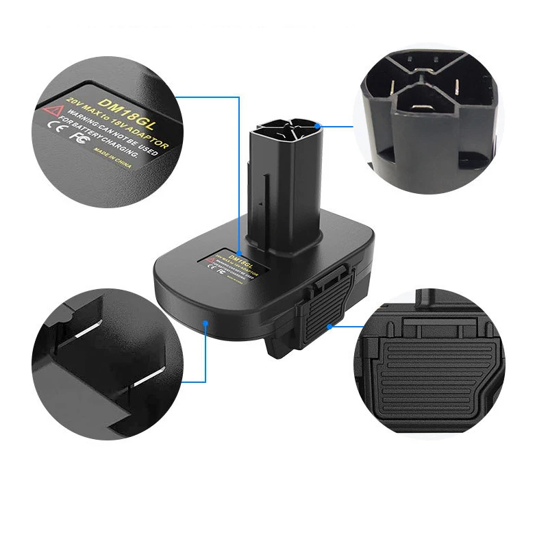 Battery Adapter For Dewalt For Milwaukee 18V-20V Lithium Battery Converted To For Craftsman 19.2V Lithium Nickel Battery