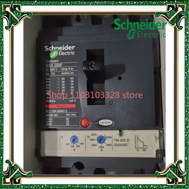 

Original NSX fixed complete plastic case circuit breaker,3P Frame current 250A,36kA, C25F3TM125 C25F3TM160 C25F3TM200 C25F3TM250