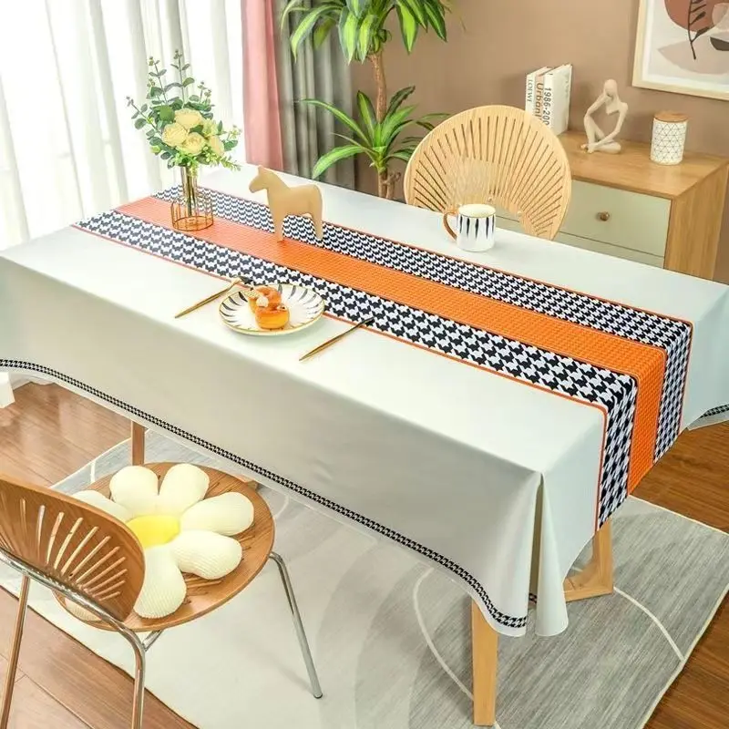 

1401-L Light luxury tablecloth rectangular fabric dining table cloth