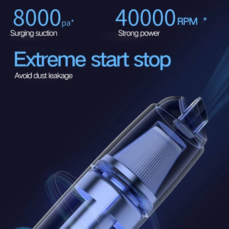 Xiaomi Car Vacuum Cleaner Electric Household Mini Portable High Power Handheld Wireless Powerful Dust Remover Deep Cleaning New