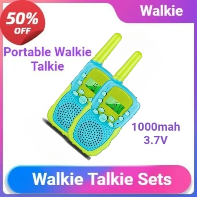 

2pcs Mini Walkie Talkie Kids Two Way Radios Children Wireless Communication Walkie Talkie Sets