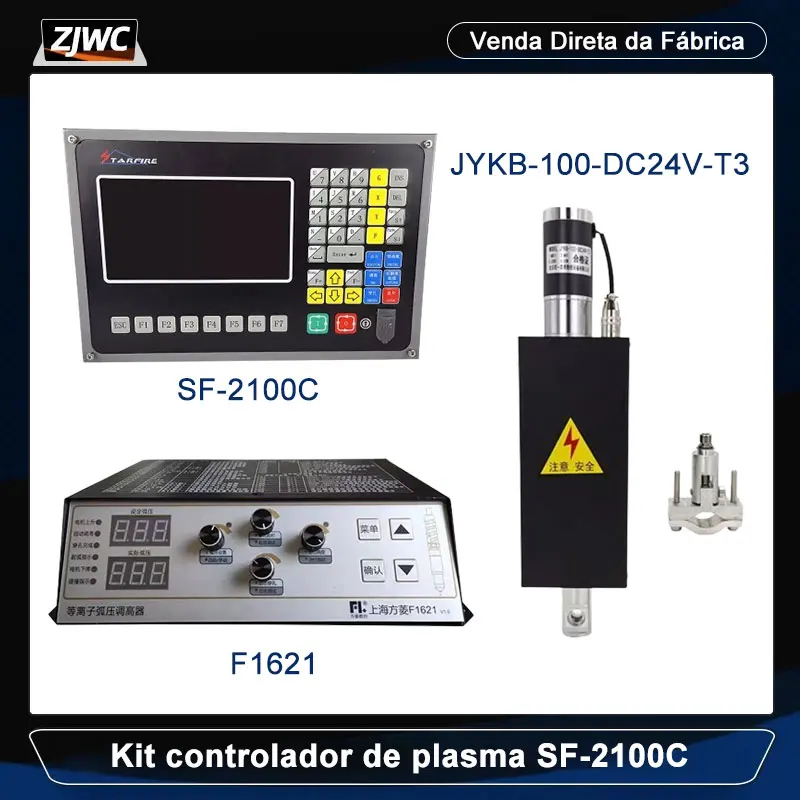 Controlador CNC SF-2100C 2 Eixos F1621 Sistema de Corte a Plasma THC com Corpo de Elevação JYKB-100 24VDC-T3 para Peças CNC