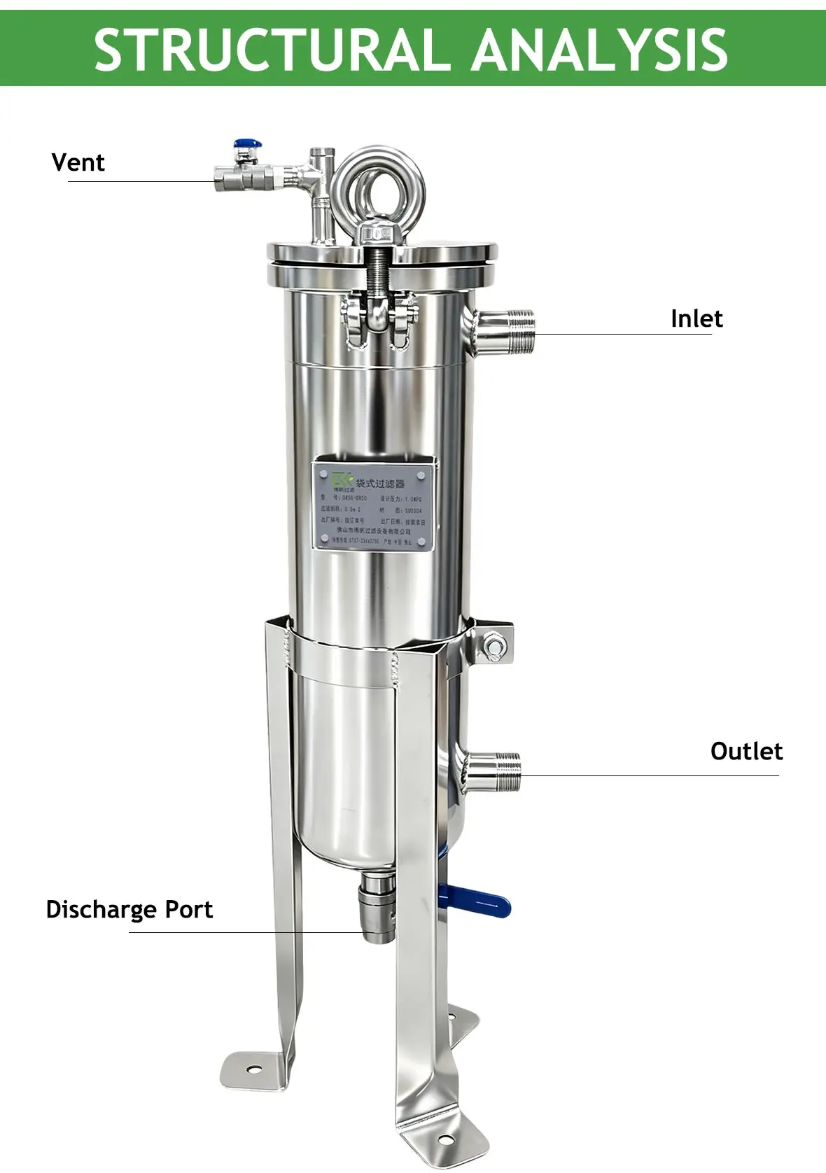 New Bofan SS304/316 Industrial Bag Filter Housing Machine 40000L/H Capacity For Paper Mill Pulp Glue Ink Paint UV Varnish