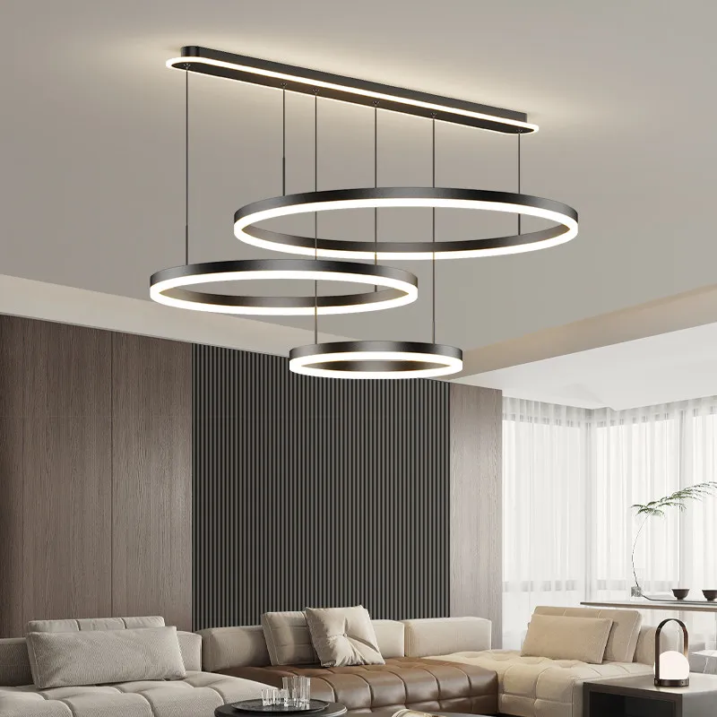Nordische Wohnraumdekoration Edelstahl Esszimmer Pendelleuchte Innenbeleuchtung Decken-LED-Kronleuchter für Wohnzimmer