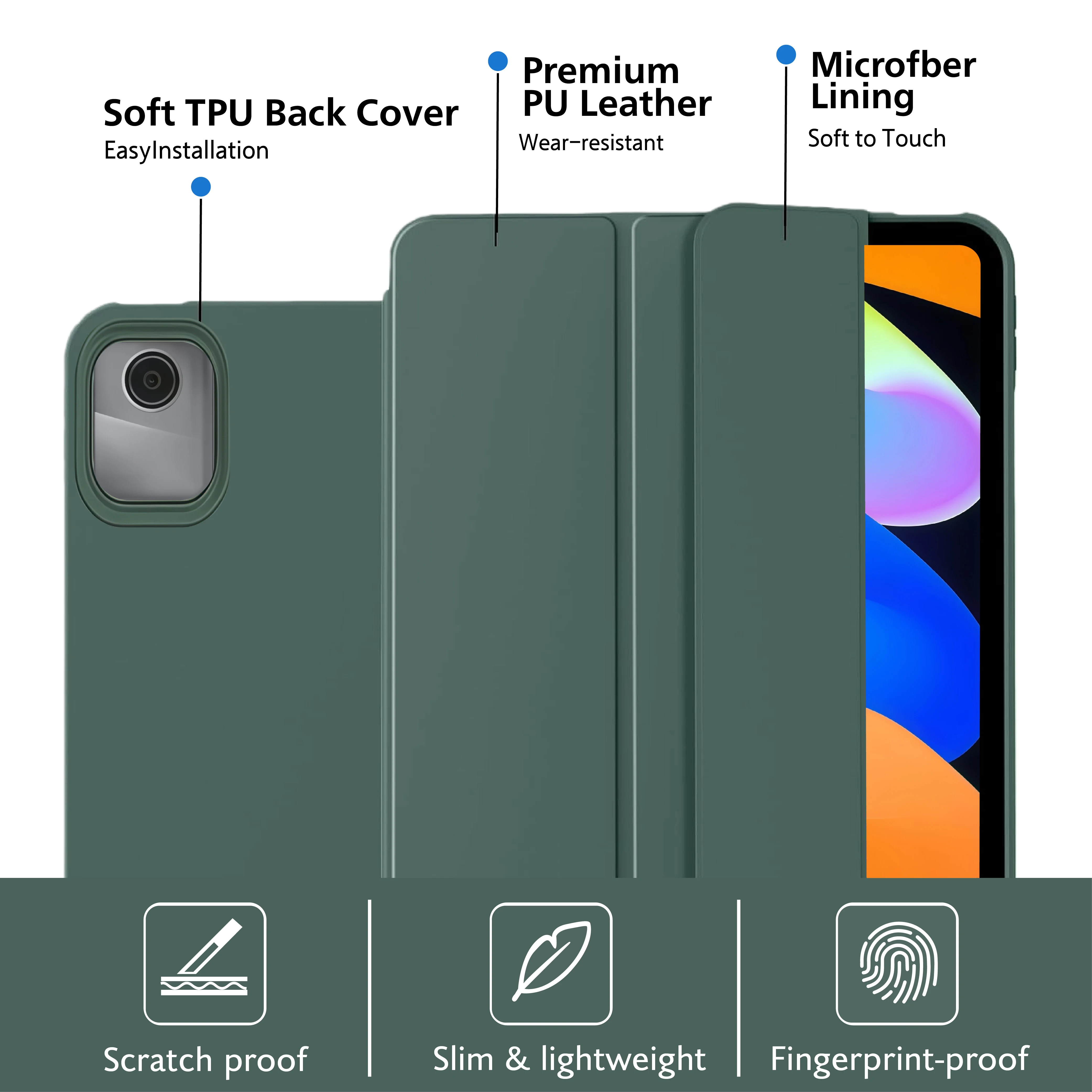Tri-fold Flip Case For Lenovo - Lenovo Tablet With Accessories 评论和价格