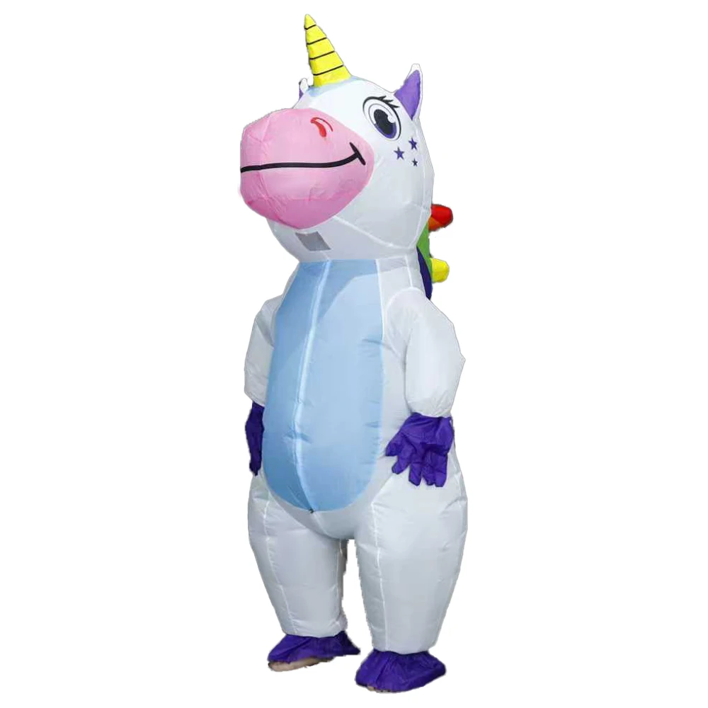 Kostum Unicorn Tiup Dewasa untuk Cosplay Karakter, Ulang Tahun, Halloween, Pertunjukan, Pesta, Acara, Set Maskot