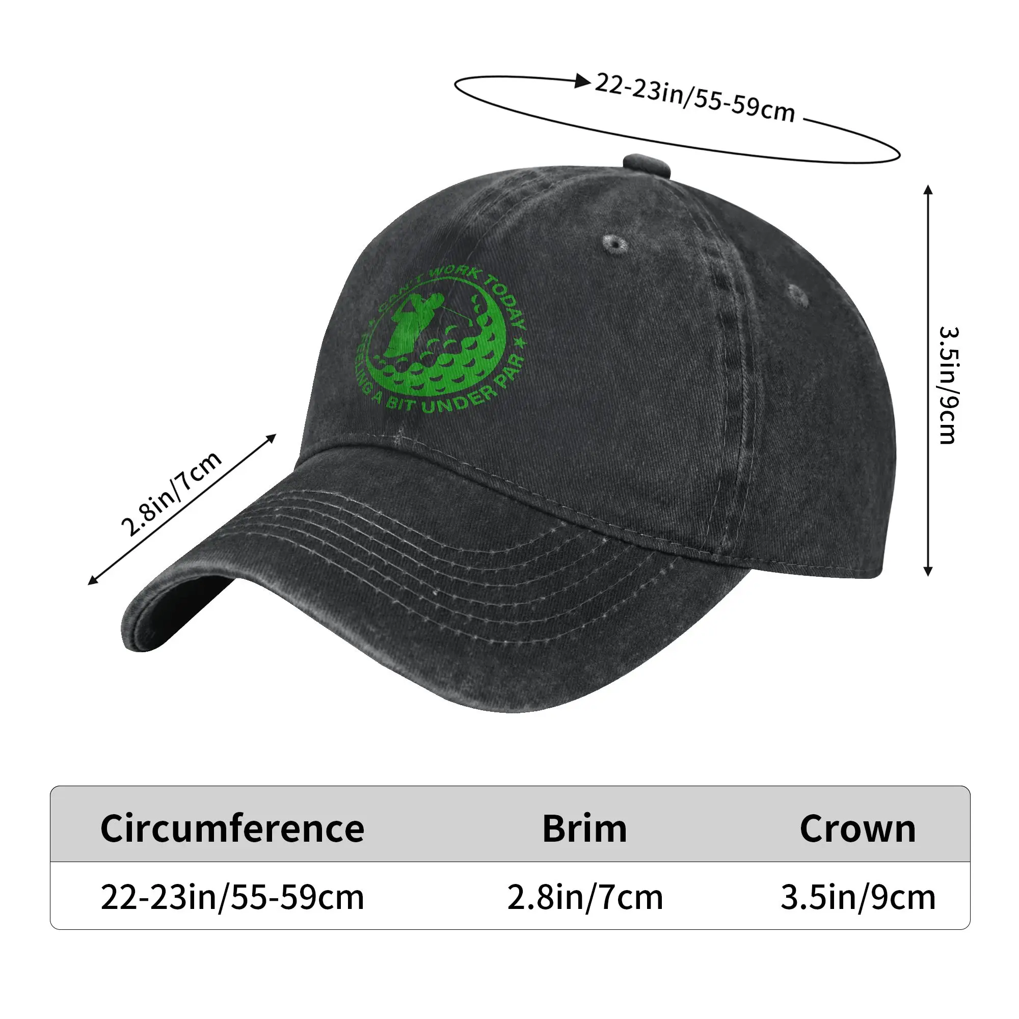 Baseball Cap Can't Work Today Feeling A Bit Under Par Funny Design Summer y2k Cute Trucker Hat Kpop Rock Hot Sale Baseball Caps