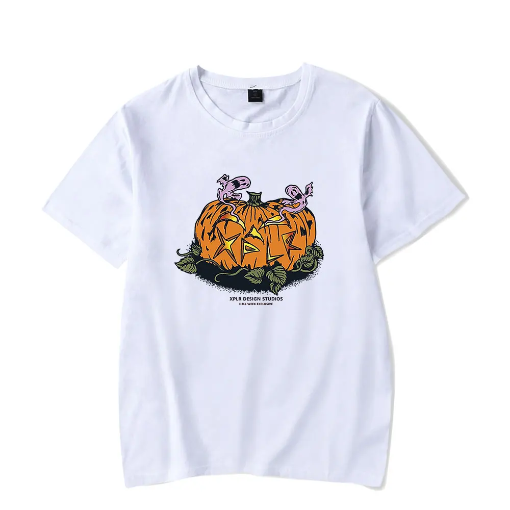 XPLR Pumpkin Vintage 90s T-Shirt pour hommes et femmes, Sam et Colby T-Shirt à manches courtes pour femmes, T-shirt drôle unisexe Harajuku Y-