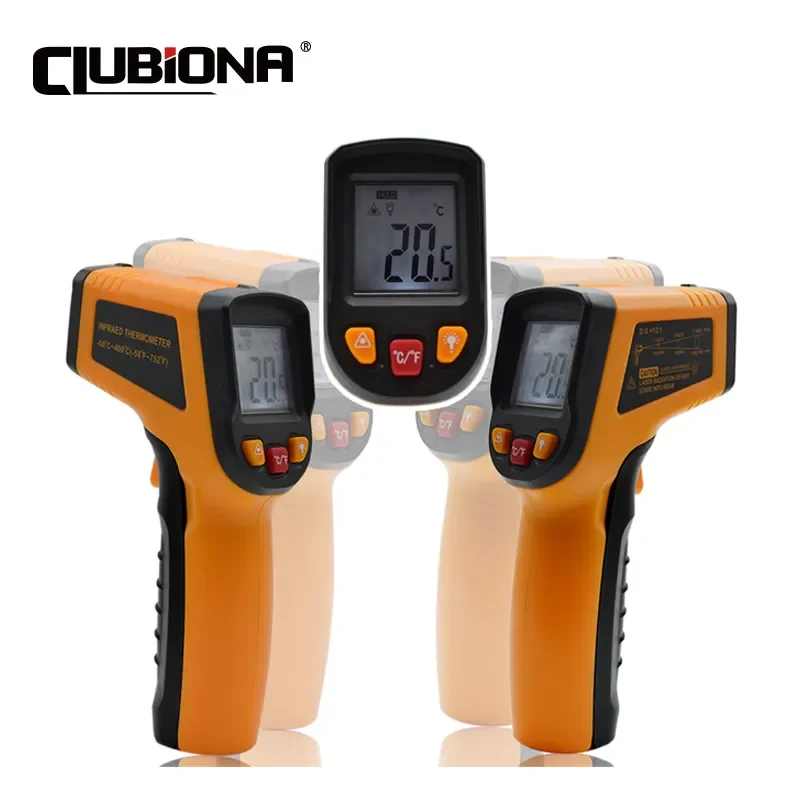 CLUBIONA New Arrival LCD Display Infrared Digital Celsius/Fahrenheit switchable Surface Portable Temperature Thermometer