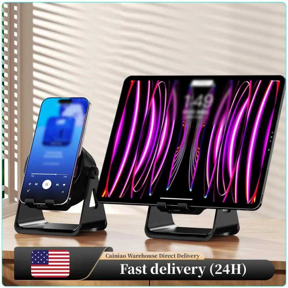 

Беспроводная индукционная колонка с Bluetooth, стереозвуком и подставкой для телефона для дома и улицы