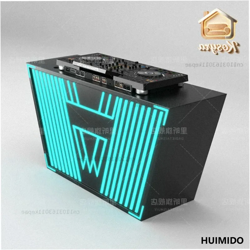 Bar DJ station, electronic audio disc player, shelf, luminous mix******* nightclub, dancing disc table, removable customization