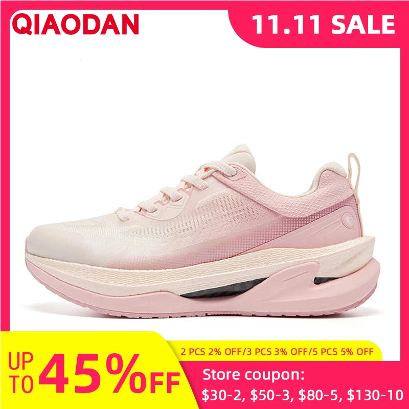 

QIAODAN PRO2.0 Women's Running Shoes Rebound Sports Shoes 2025 Winter New Lightweight Cushioning Stability Sneakers QDB022251293
