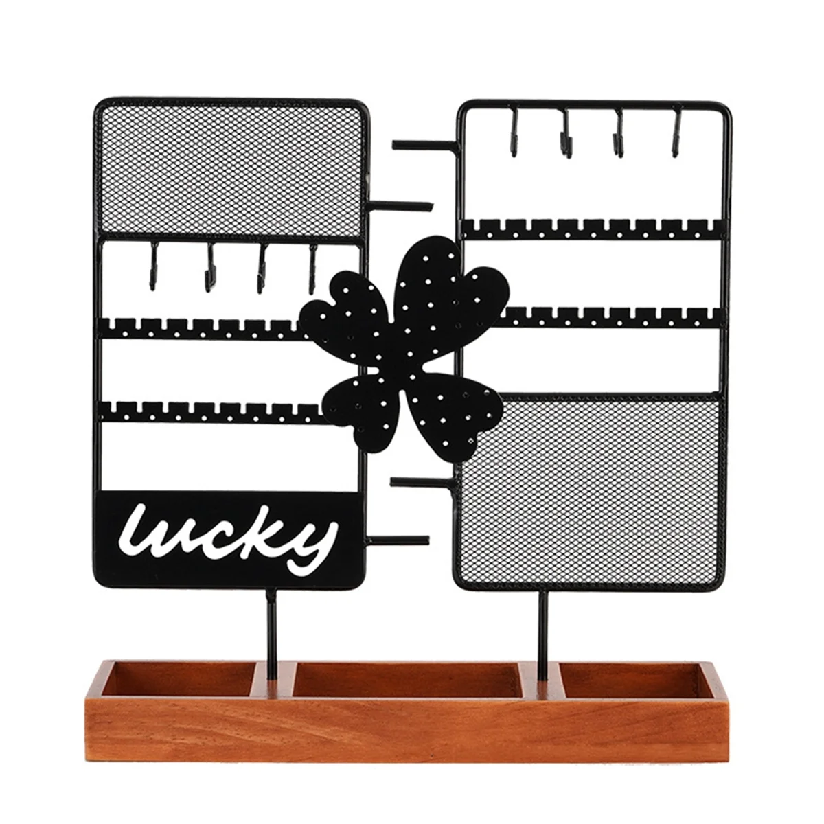 

AGG-5 Tiers Lucky Storing Rack Ring Bracelet Necklash Bracelet Black Watch Display Racks for Jewelry Display
