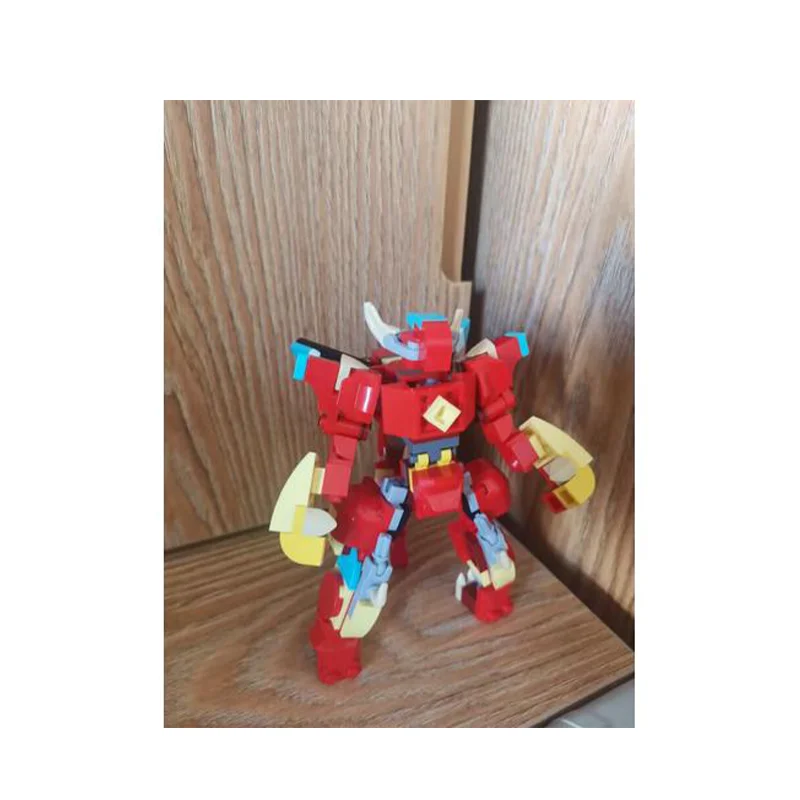 MOC Movie Series Mini Red Dragon Technology Robot DIY Creative Educational Children's Building Block Toy Gift, Desk Decoration