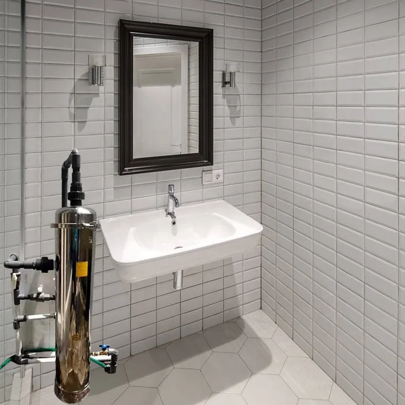 مصنع تنقية المياه ذو التدفق الكبير PVDF غشاء الترشيح الفائق قابل للغسل UF تصفية المياه آلة مياه الشرب مع السكن