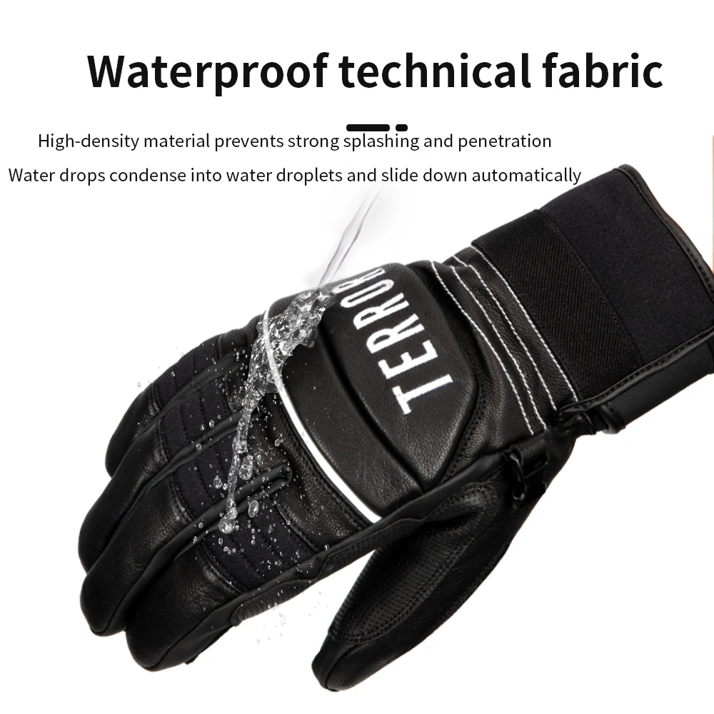 TERROR RACE GLOVES ski gloves - 3M Thinsulate durable PU -30° waterproof, windproof cold-resistant Non-slip wear-resistant palm