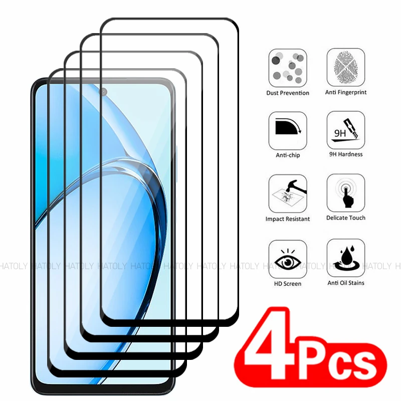 2/4 шт. закаленное стекло для OPPO A60 защита для экрана для OPPO A60 полное клеевое Защитное стекло для экрана 2.5D пленка для телефона OPPO A60