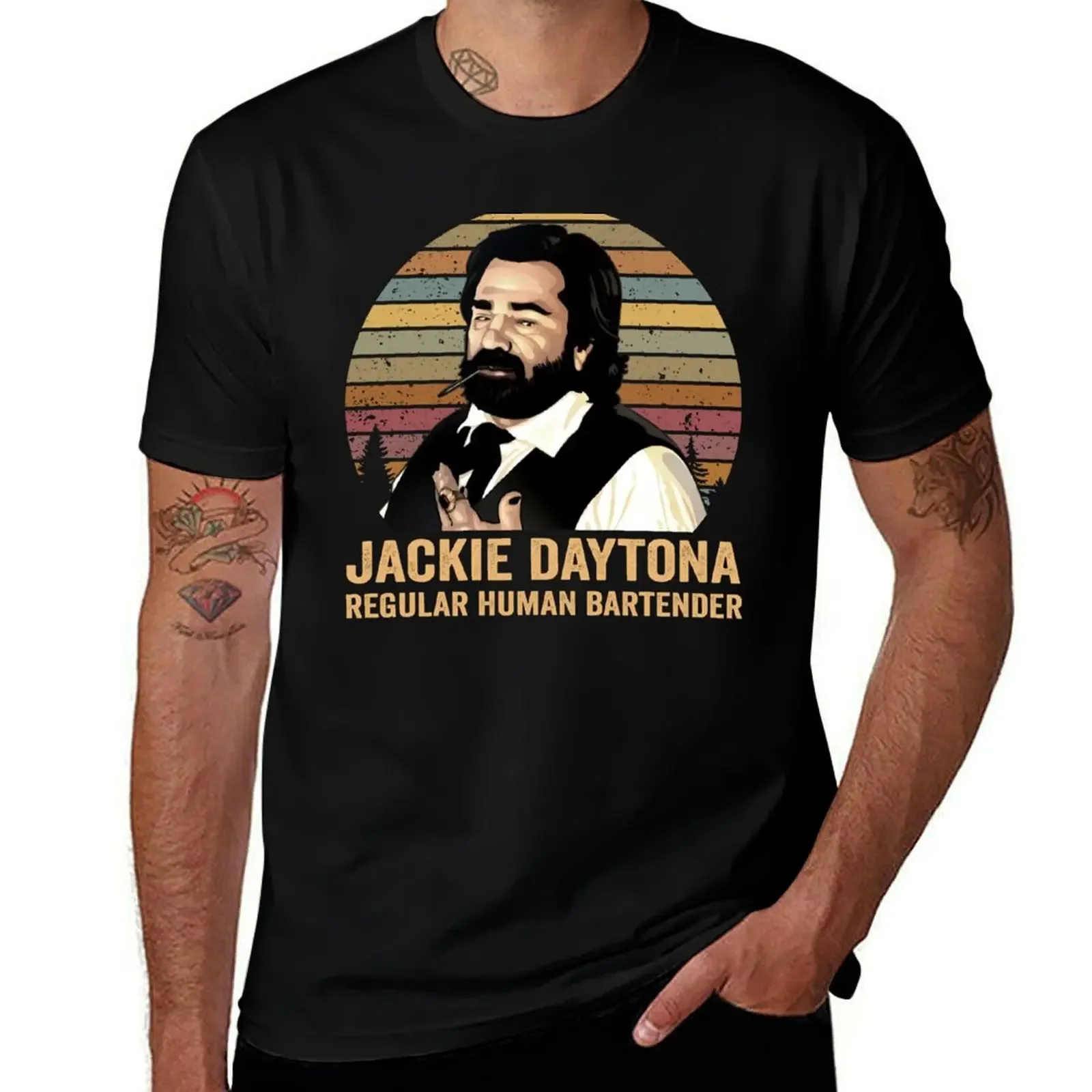 Jackie Daytona Regular Human Bartender What We Do In Shadow Laszlo T-Shirt anime tshirt funny meme t-shirts anime shirts men