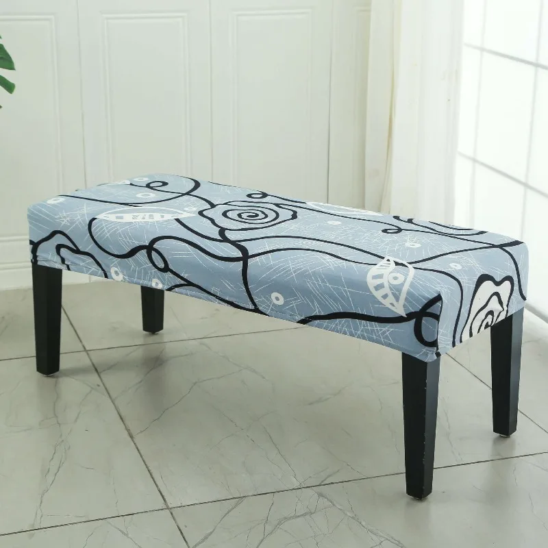Elastic Chair Cover Thickened Dustproof Decorative Design Long Bench Cover Home Use Piano Stool Vanity Seat Universal Protector