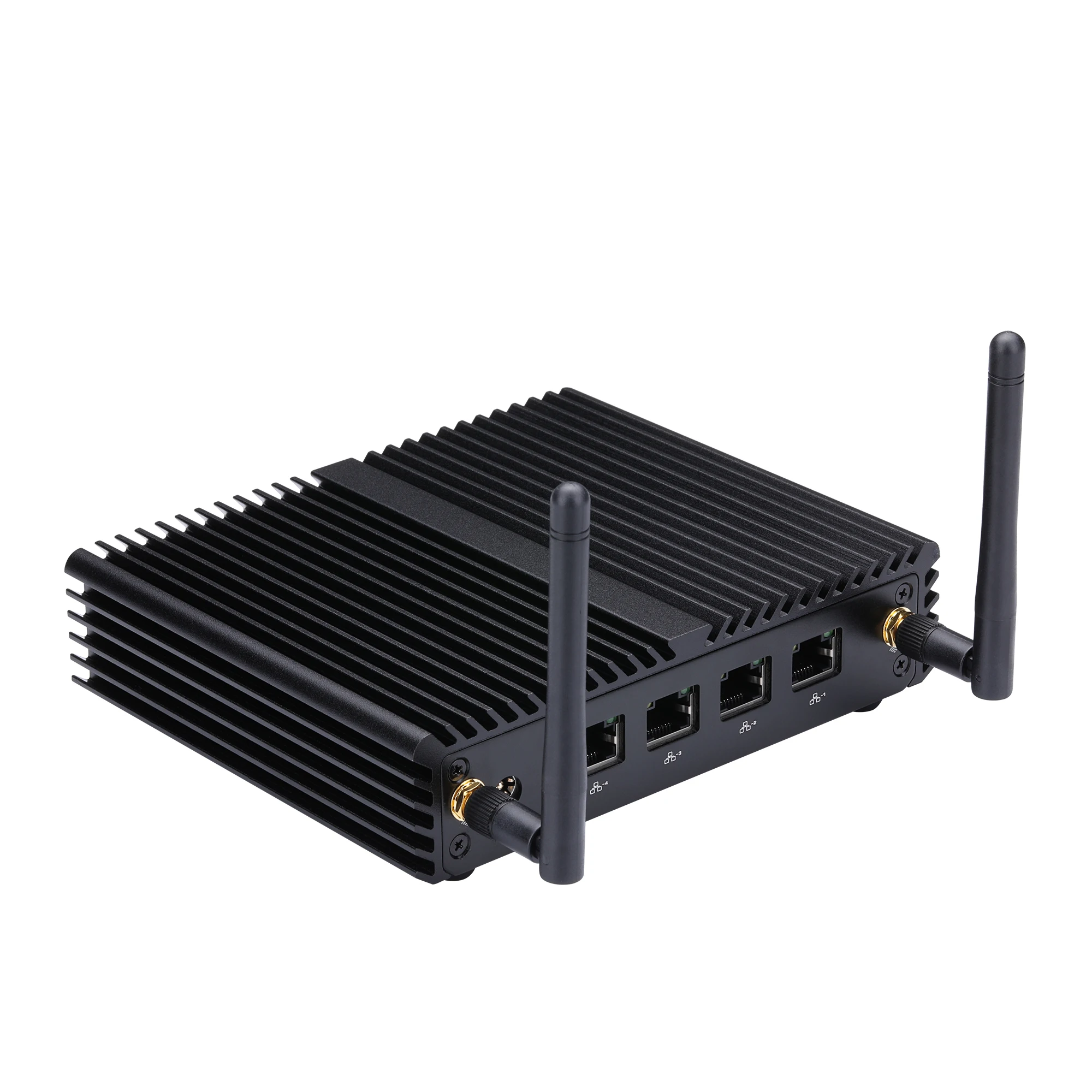 QOTOM 4 LAN Firewall Router Q190G4N Q195G4N S07 Quad Core J1900 N3540 VGA 4*USB Fanless X86 Mini PC WIN10/Linux
