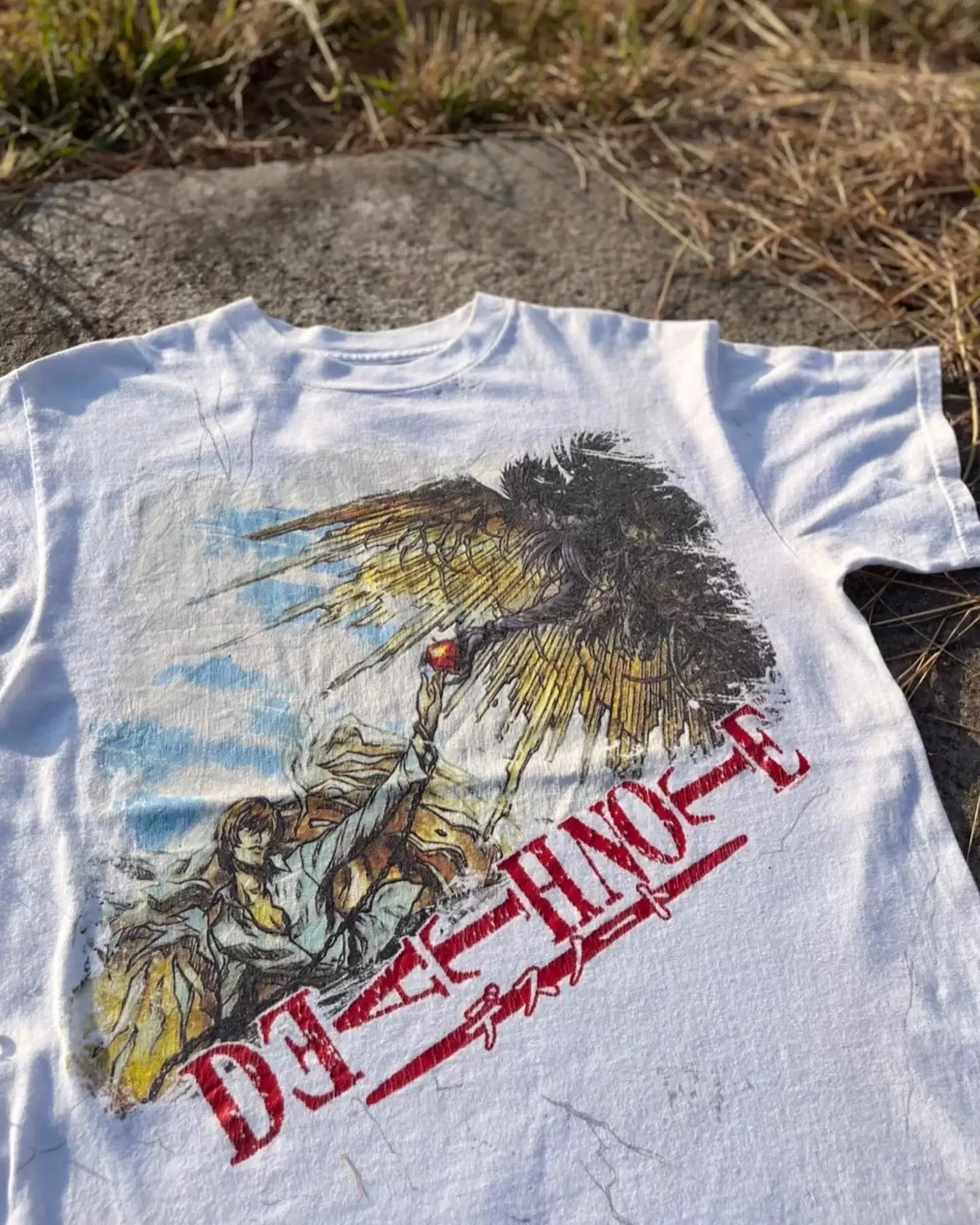 Death Note Light and Ryuk Apple Creation of Adam Graphic T-Shirt Cotton Men Women Streetwear Tee