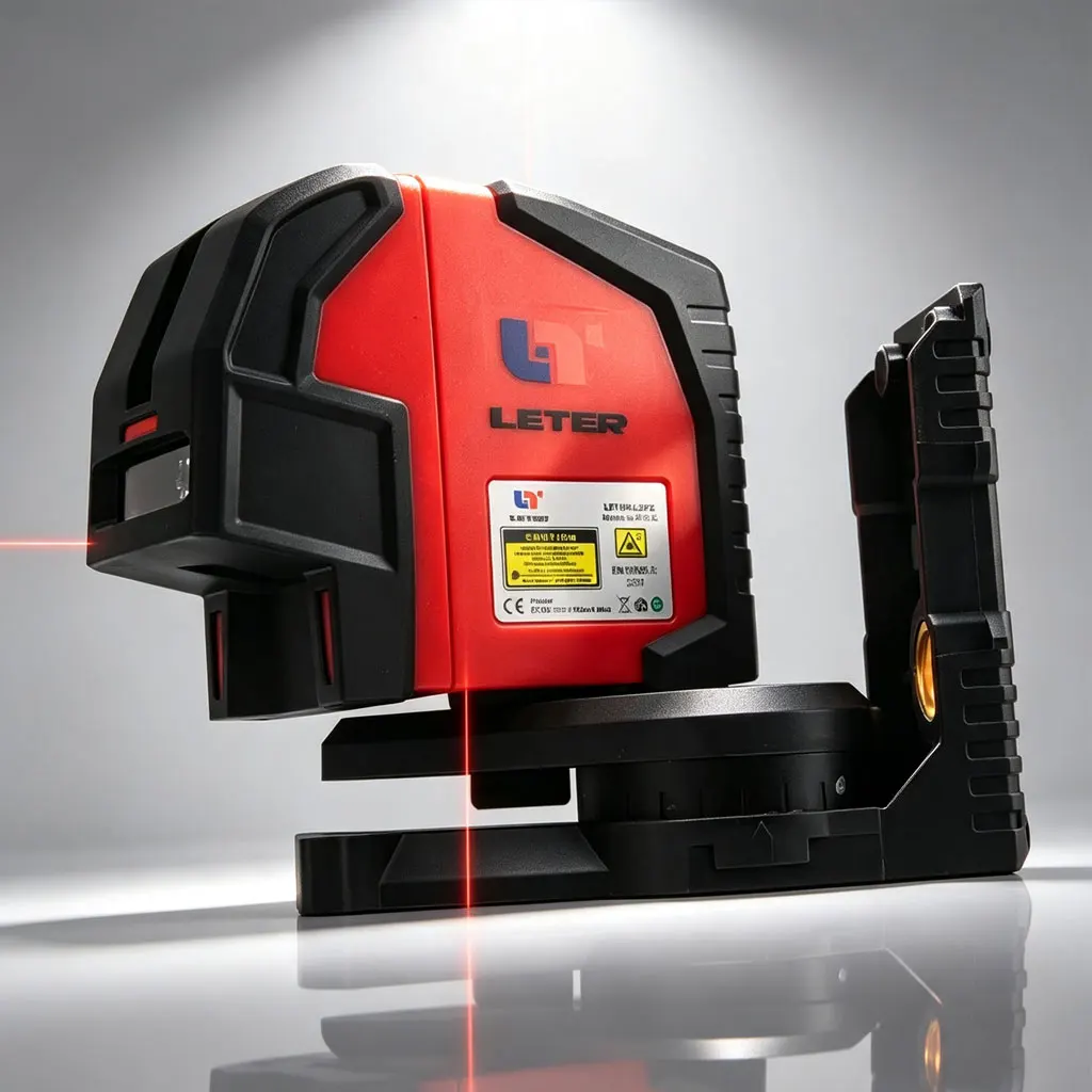 LETERTM L2P2 Self-Leveling Laser Level Kit with Dual Laser 360° Rotary Laser Detector for Concrete Floor Tiling