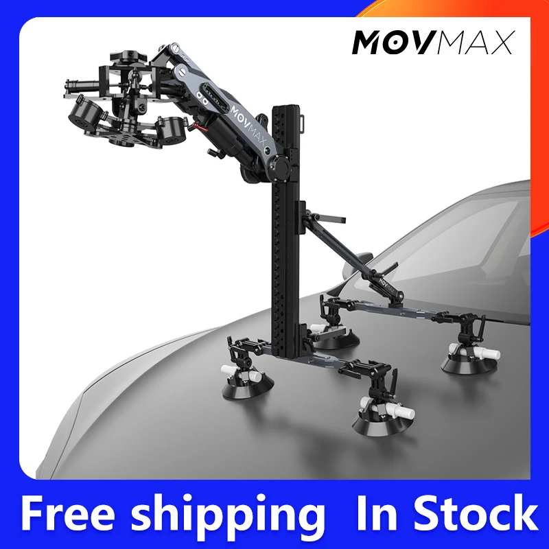 MOVMAX Razor Arm Air Shock Absorption Car Shooting System Maximum Payload 6.6 KG with 22 Inch Flighting Case