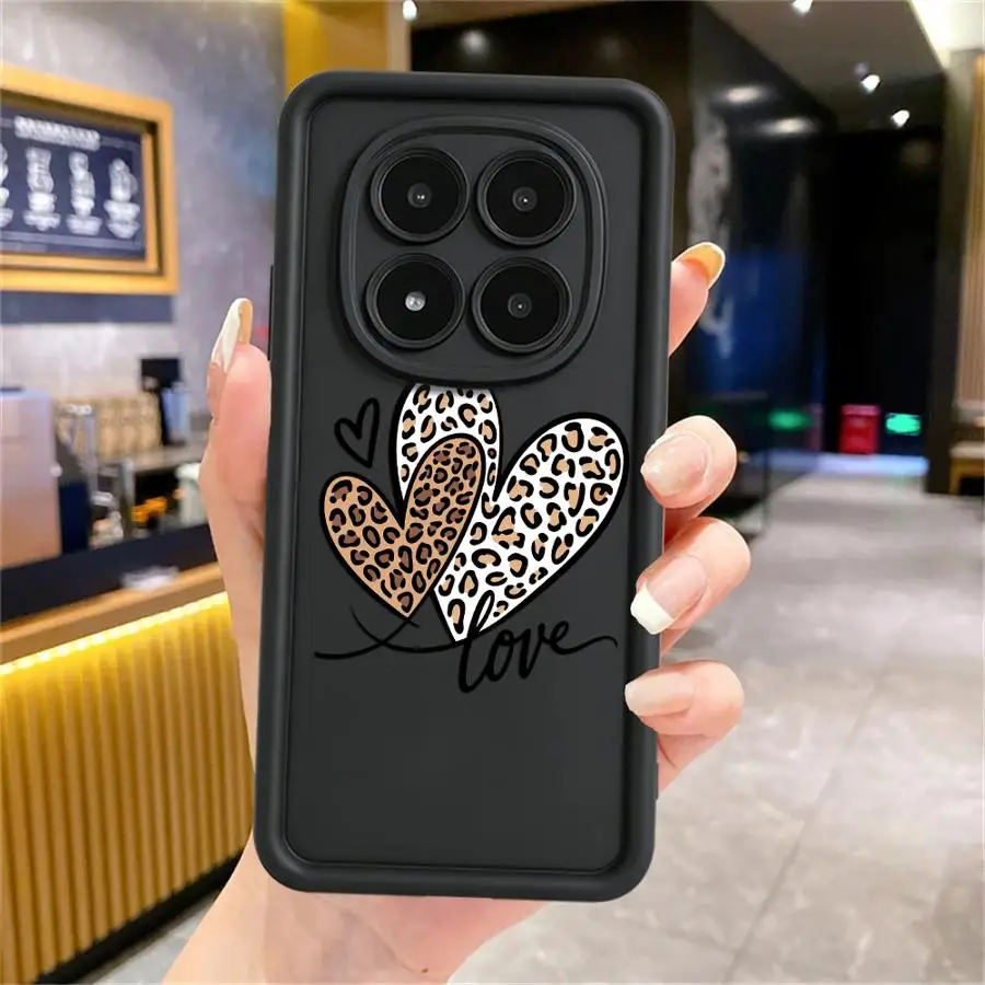 Phone Cover Case for Xiaomi Redmi Note 14 Pro Plus 11s 10 14C A1 A2 A3 A4 12C 11 13C 12s 13 12 Leopard Love Hearts view 5
