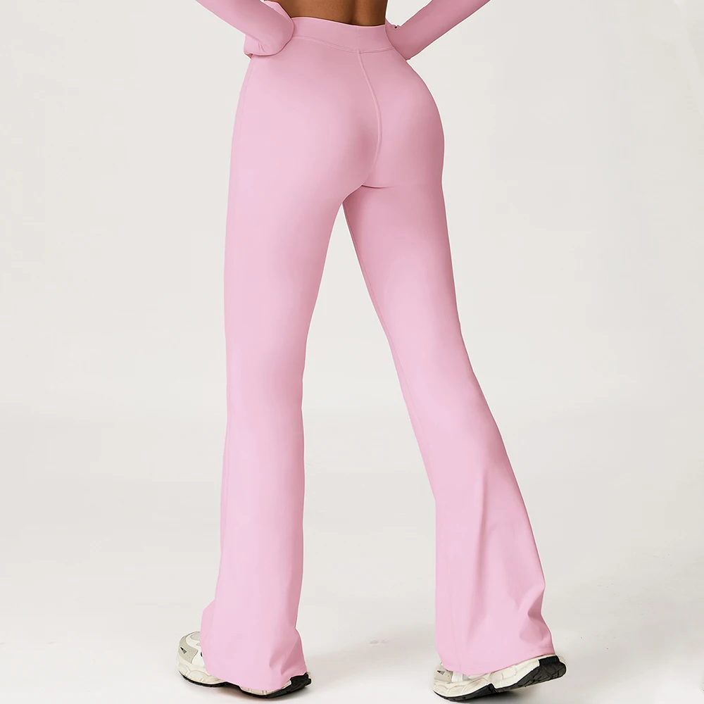 

Women High Waist Wide Leg Pants Yoga Flared Pant Fitness Bell-bottoms Gym Workout Flared Leggings Push Up Yoga Elastic Leggings