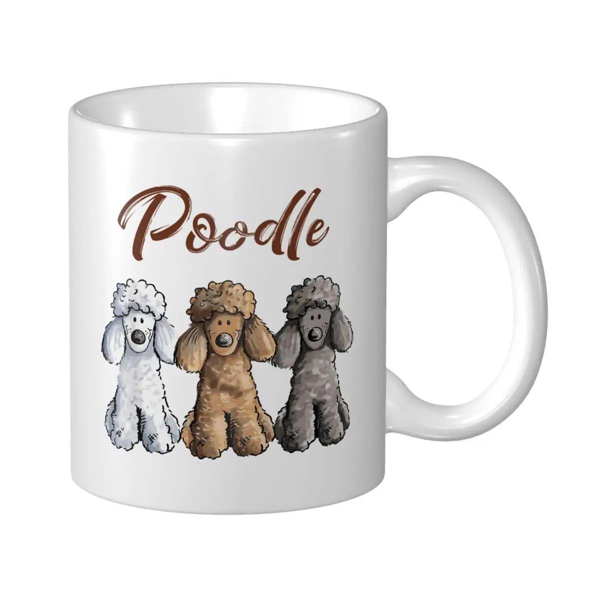 Mark Cup Mug lindo caniche I Caniche cachorro perros regalo mujeres chica tazas de café té leche agua taza tazas de viaje para oficina hogar