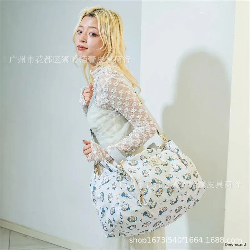 

Kawaii Shark Cat Large Capacity Handbag Anime Cartoon Cute Folding Travel Bag Casual Portable Luggage Bag Girl's Gifts Toys