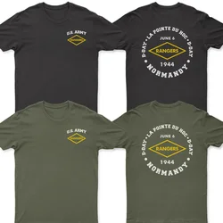 米軍D-DAYラポイントデュアドホック1944レンジャーズtシャツ。メンズ半袖コットンTシャツ,ラウンドネック,サマー,S-3XL