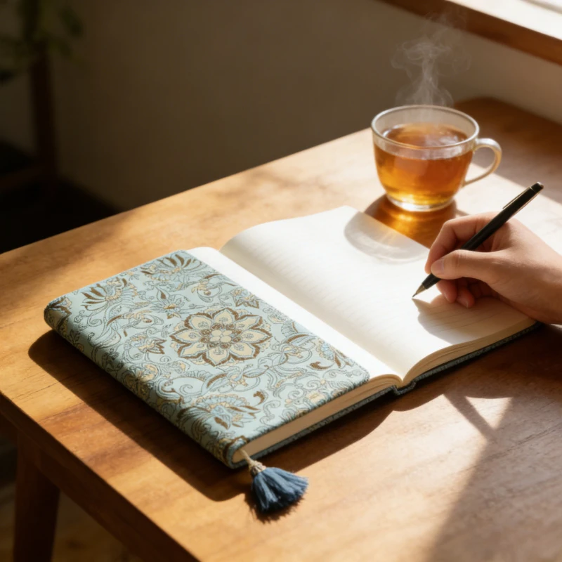 Adjustable A5/A6 Fabric Book Cover Handmade Cloth Book Jacket for Notebook Journal Protective Book Skin