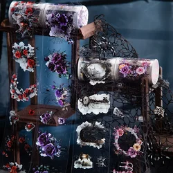 1Roll Spider Web Tape PET Tape Adhesives DIY Daily Handbook Decorative Backing Collage material Adhesives Scrapbook Cut 55mm*2m
