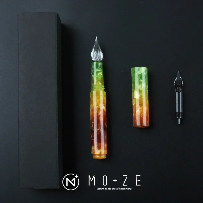 nouveau-set-cadeau-wanwu-creatif-stylo-plongeant-et-plume-ef-f-pointe-courbee-petite-en-celluloid-aurora-avec-encre-coloree-et-boite