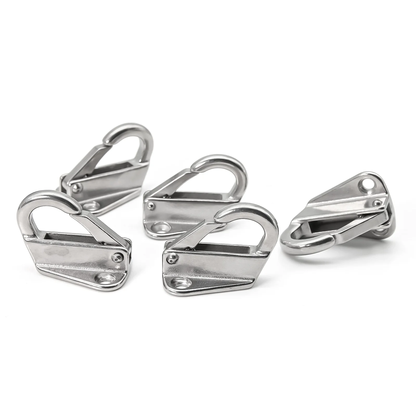 5 Pcs Spring Locked Fender Hooks 316 Stainless Steel Fender Hook Marine Hardware Boats Accessories