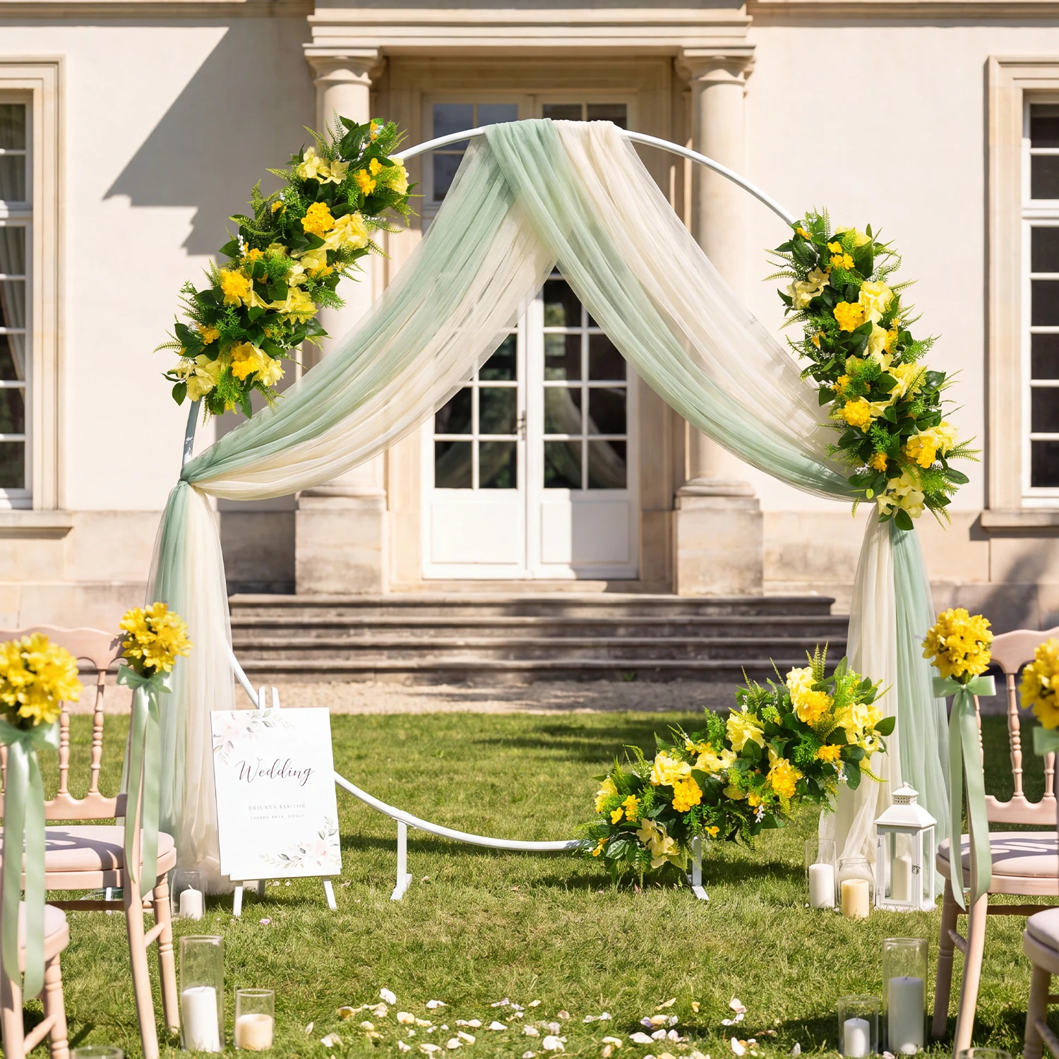 زهور اصطناعية خضراء من يوفلاور - مراجعة Supply Wedding Venue وسعره