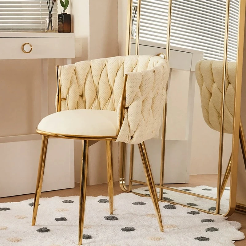 Nordic Luxury Vanity Stools Bedroom Stuff Beauty Salon Tall Cute Vanity Chair Makeup Weird Silla Para Vanity Home Furniture