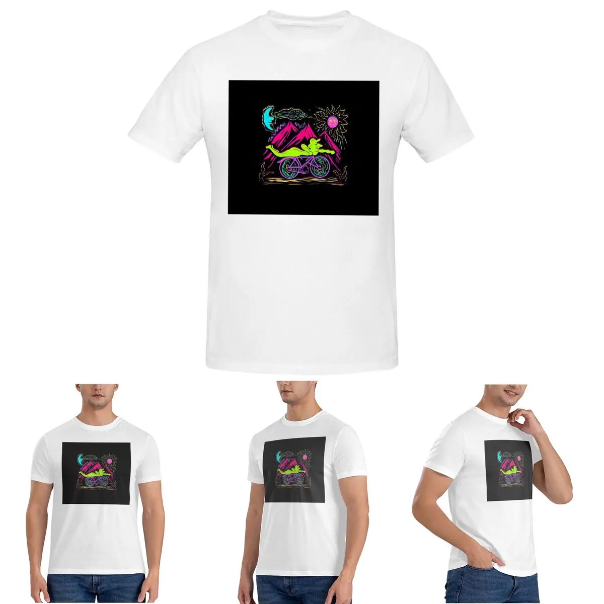 

Bicycle Day 1943 LSD Acid Hofmann Trip Hallucinogen T-Shirt for Men Cotton T Shirts Men's Tees Short Round Neck Clothes Tops