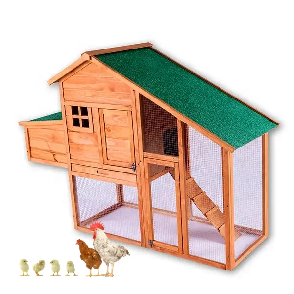 Cheap Metal Chicken House Wooden Chicken Coop For Laying Hens With Waterproof Colour Sand Roof