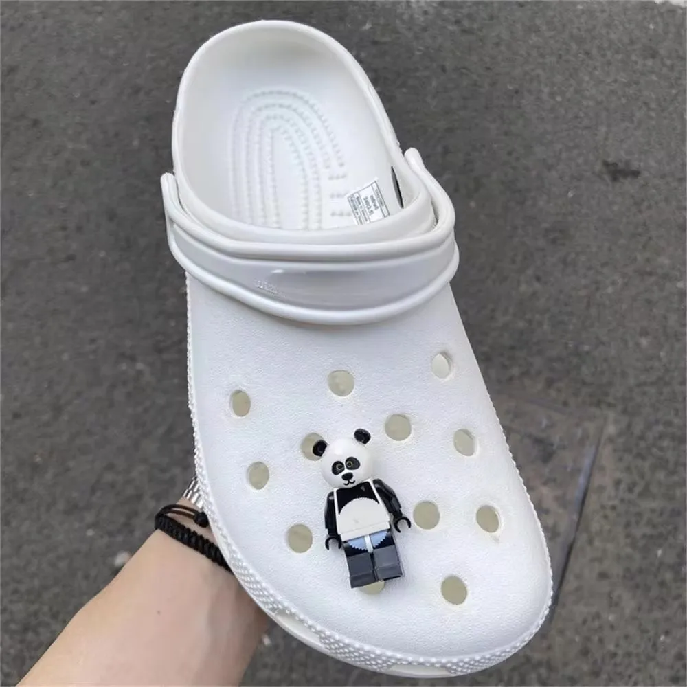 Cartoon Character  Plastic Building Blocks Charm DIY Shoe Accessories Cute 3D Children\'s Clogs Sandals Decorative Shoe Buckles