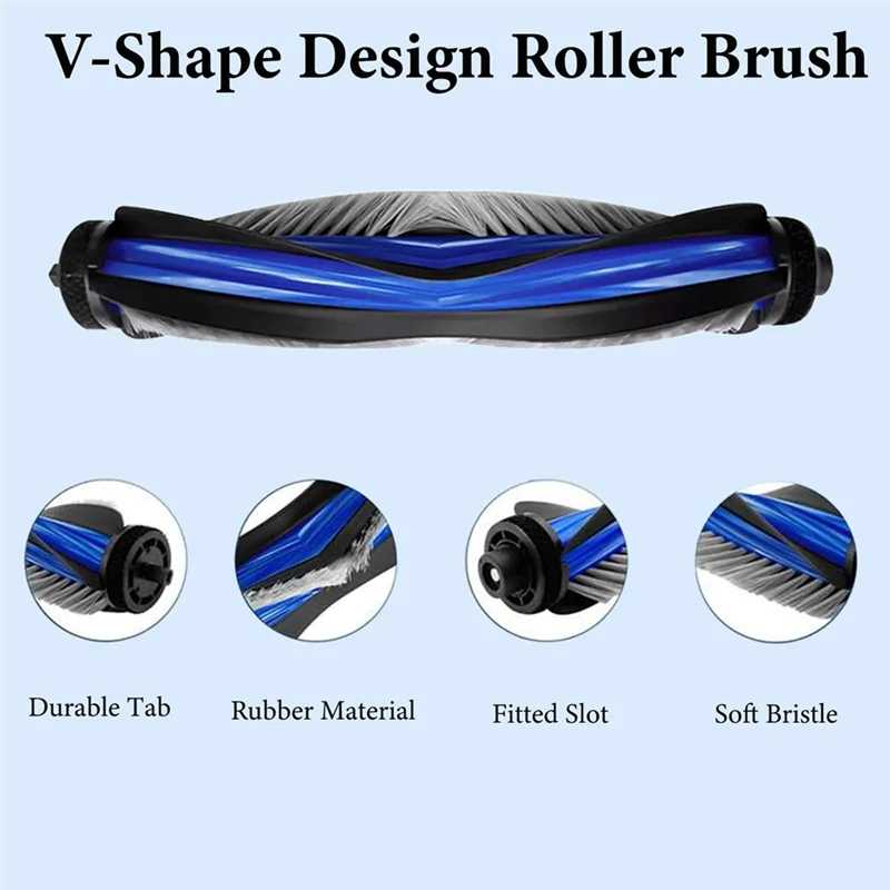 ABKO-balais latéraux principaux, chiffons de vadrouille, filtres HEPA, accessoires de sac à poussière pour pièces de rechange pour aspirateur Robot Ecovacs X8 Pro Omni
