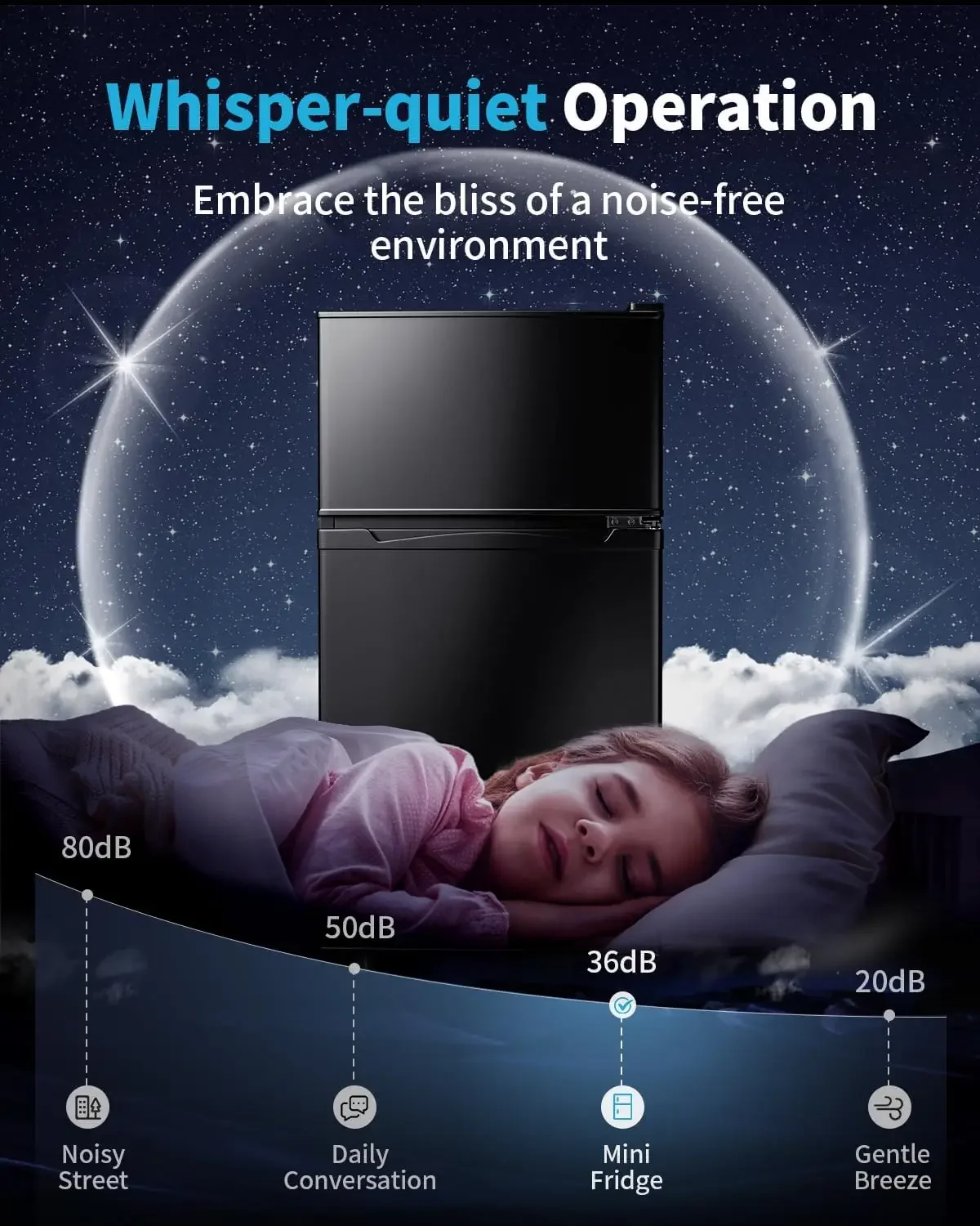 Mini geladeira de 3,4 pés cúbicos para dormitório de escritório, geladeira pequena de 2 portas, mini geladeira compacta com termostato ajustável