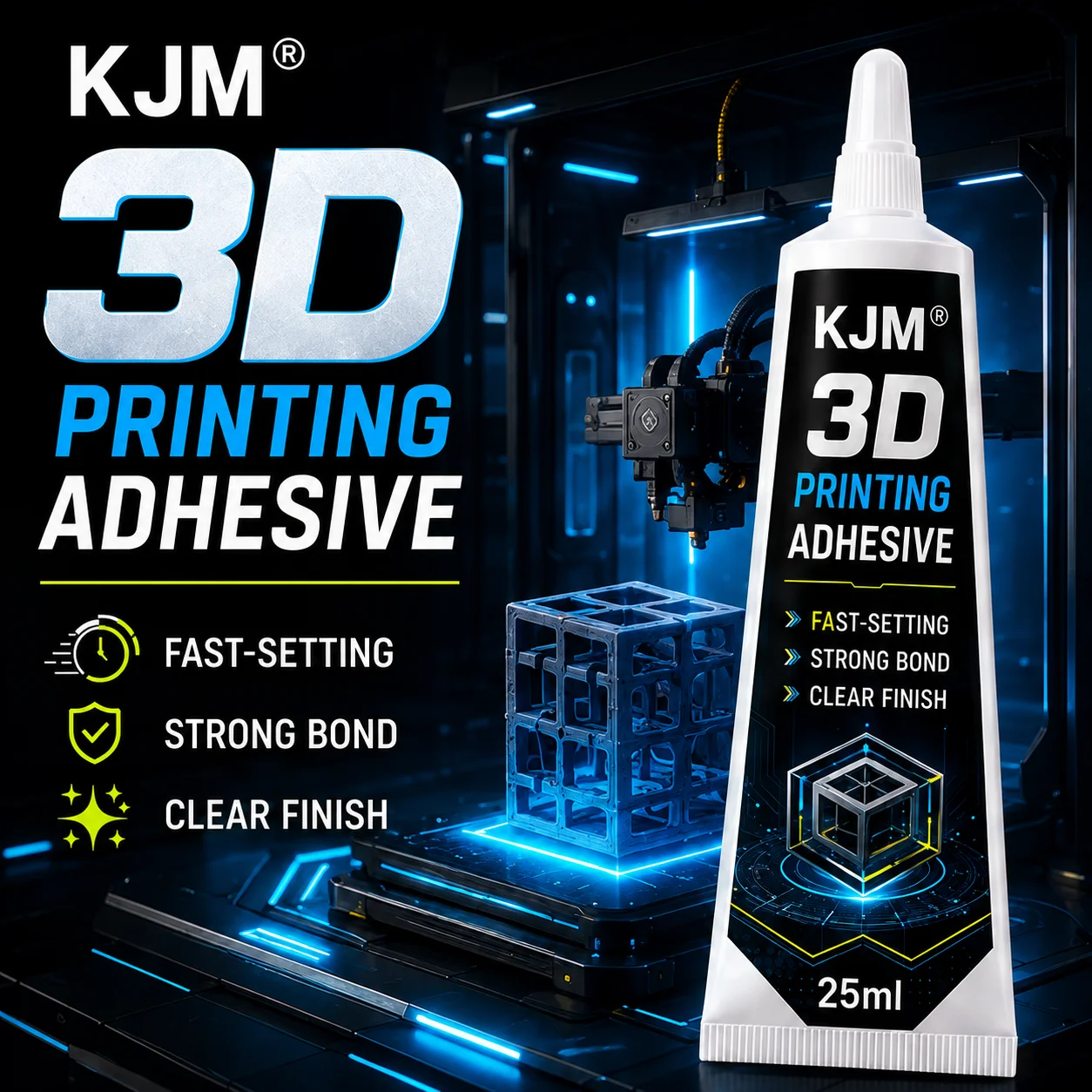 Glue For 3D Printing - لاصق KJM الشفاف للطباعة ثلاثية الأبعاد