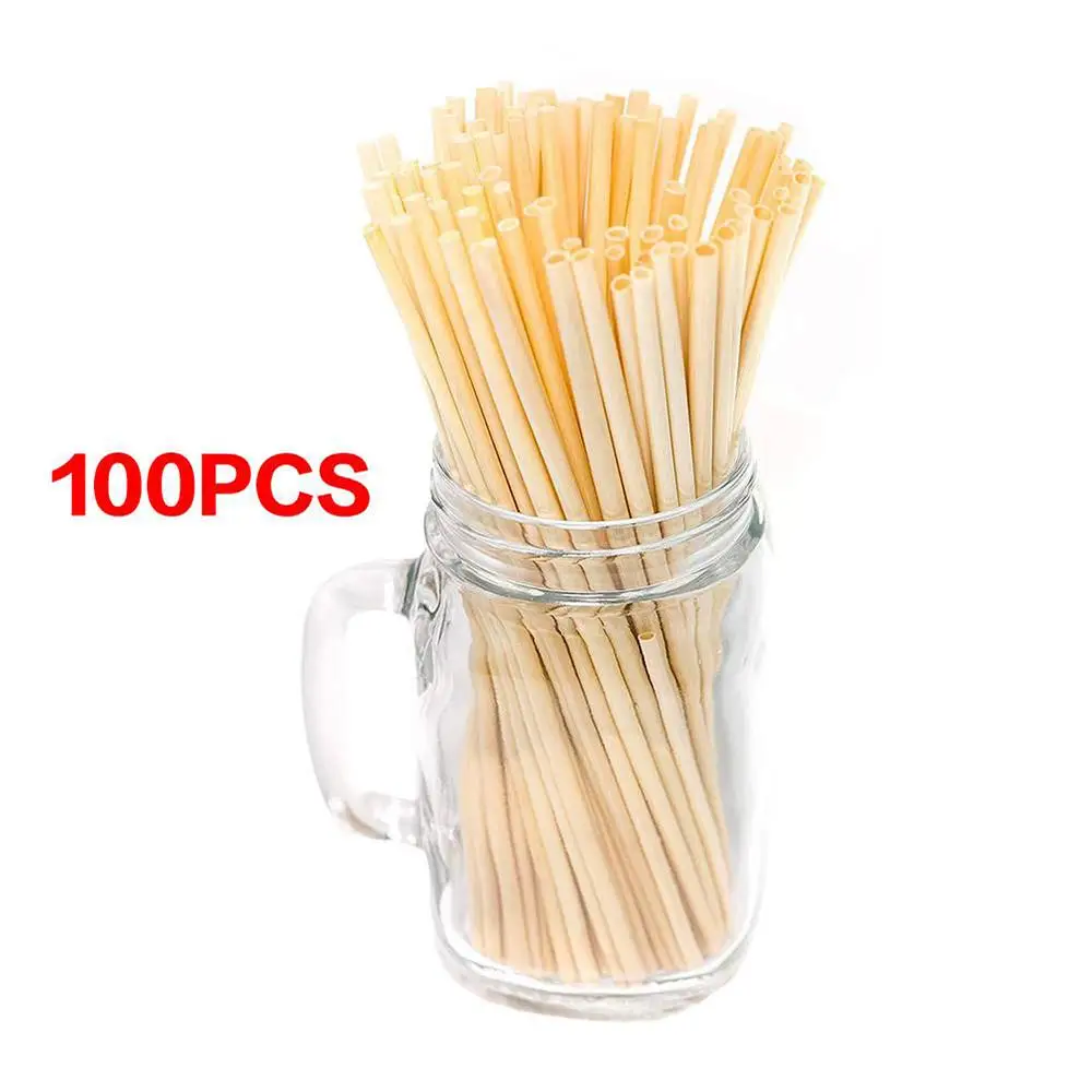 set 100% Natural Bamboo Drinking Straws Reusable Eco-Friendly Party Bar Kitchen + Clean Brush For Drop Shipping Wholesale