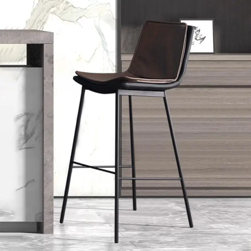 Sedia da bar di lusso leggera Sedia da bar moderna semplice e confortevole con schienale Design rilassante per feste Bancos De Bar Mobili alla moda