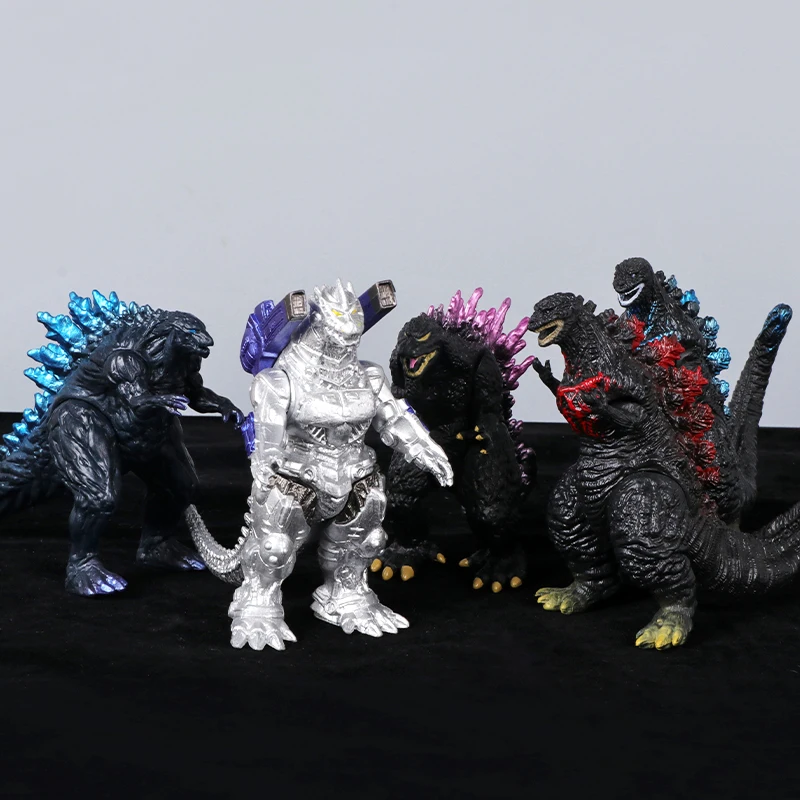 2024 New 10cm Godzilla VS Kingkong Gojira Soft Glue King Ghidorah