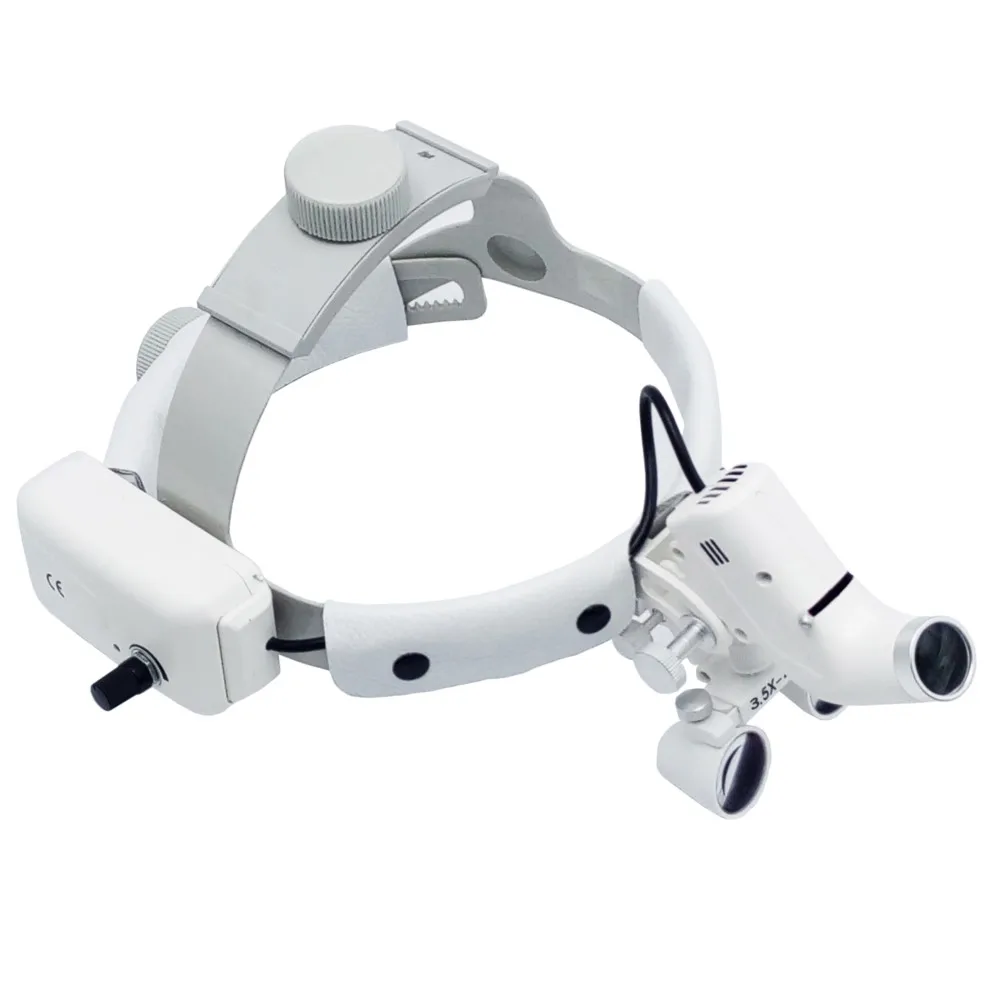 Azdent Dental Surgical LED Headlight Headband Binocular Loupes Brightness Spot Ajustable Headlamp