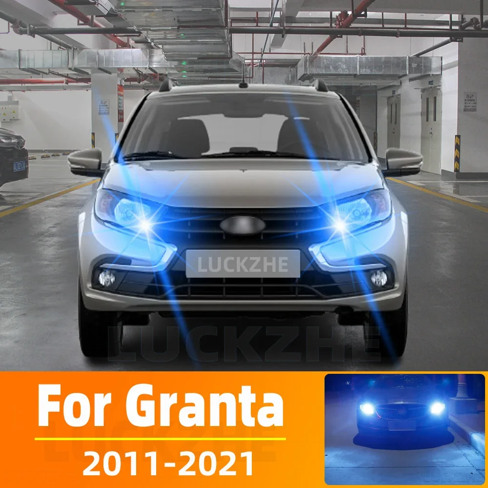 2pcs LED Daytime Running Light DRL For Lada Granta 2190 2191 2192 2194 Accessories 2011-2021 2014 2015 2016 2017 2018 2019 2020